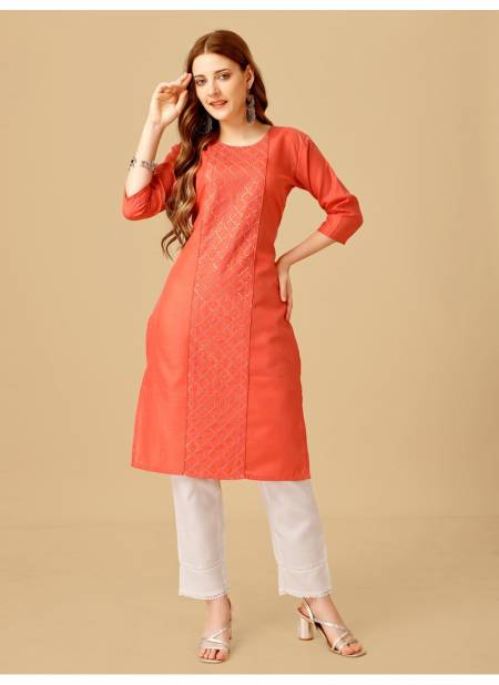 Coral Colour Aaradhna 1051 Kurti With Bottom Catalog 2