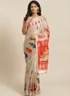 Cream Bhagalpuri Saree 9
