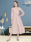Cream Colour Daisy By Rajnanadini Long Kurti Catalog 102