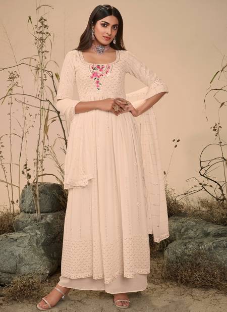 Cream Colour Flory Vol 27 Khushboo Wedding Wear Wholesale Salwar Suits Catalog 4829