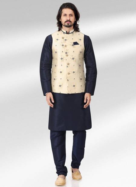 Cream Colour Function Wear Exclusive Wholesale Modi Jacket Kurta Pajama 1876