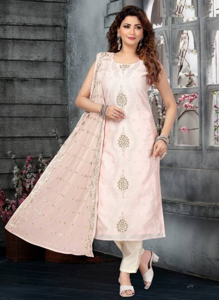 Cream Colour Ikaaya Readymade Wholesale Designer Salwar Suits Catalog 844 A