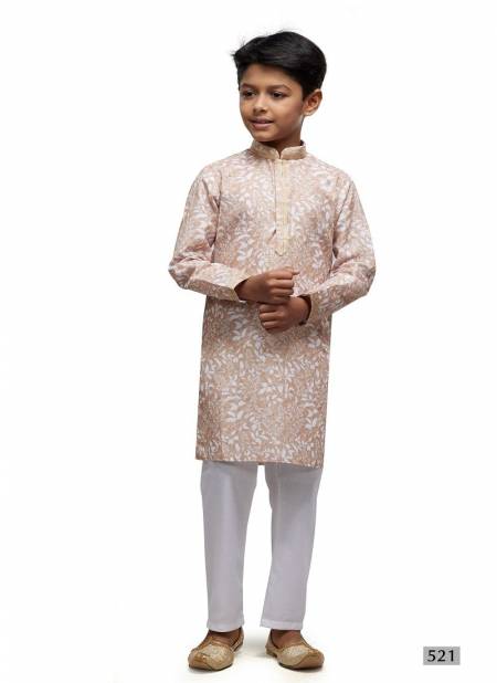 Cream Colour Kids Occasion Wear Designer Kurta Pajama Wholesale Shop In Surat 521