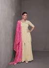 Cream Colour Queen By Gulkayra Real Chinon Readymade Suits Wholesale Online 7436