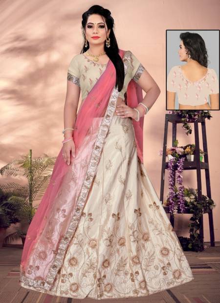 Cream Colour SSD Silk Wedding Wear Wholesale Designer Lehenga Choli B12221