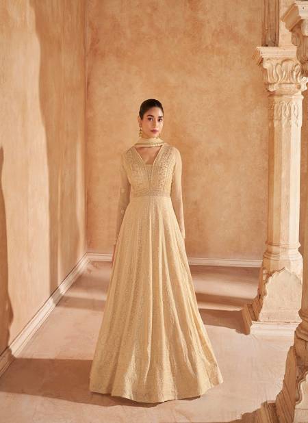 Cream Colour Sahira By Sayuri Designer Georgette Readymade Suits Orders In India 5584