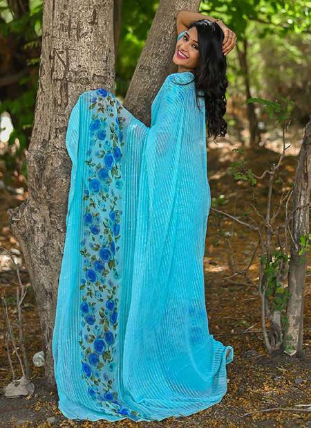 Buy Sky blue Heavy weaving Paithani Silk Saree Online At Ethnic Plus