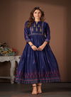 Dark Blue Colour Amoha Mig 1 To Mig 11 Gown Catalog Mig 11
