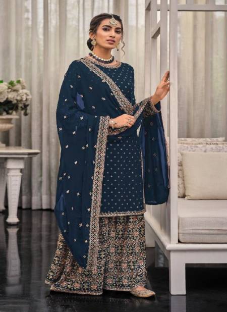 Dark Blue Colour EB Shagun 1448 Master Colors Pakisatani Suits Catalog 1448 C