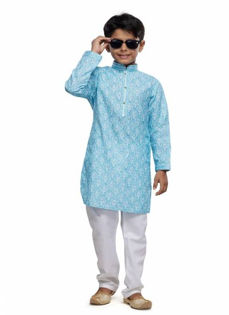 Dark Blue Colour Kids Occasion Wear Designer Kurta Pajama Wholesale Shop In Surat 531