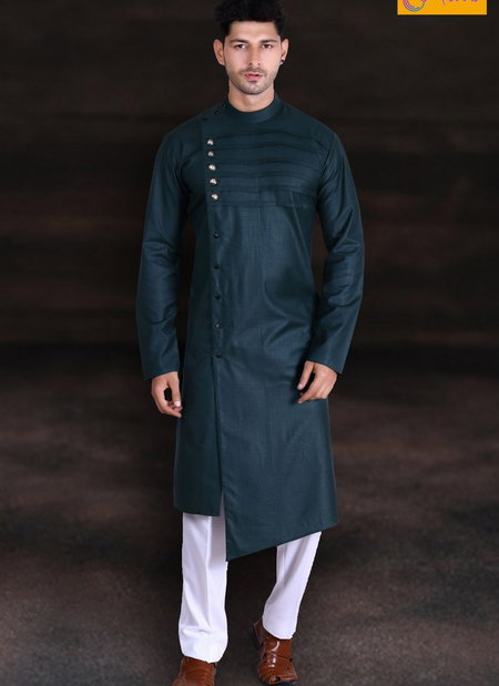 Dark Blue Outluk Vol 8 Eid Special Party Wear Designer Plain Kurta Pajama 8004