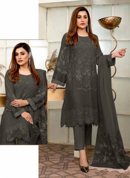 Dark Gray Colour R 553 NX Ethnic Wear Wholesale Pakistani Suits 553 G