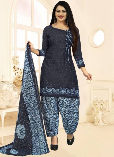 Dark Gray Colour Rajnandini Daily Wear Wholesale Cotton Dress Material 4084