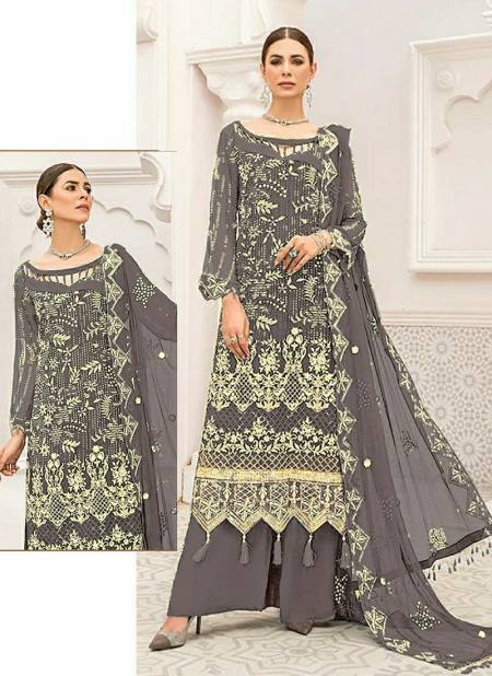 Dark Gray Colour Ramsha R 558 Colours Party Wear Wholesale Designer Salwar Suits Catalog 558 C