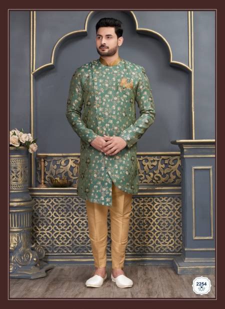 Dark Green Colour Designer Party Wear Indo Western Suppliers In India 2254