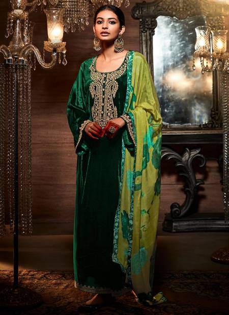 Dark Green Colour Heer Nasha Wholesale Designer Salwar Suit Catalog 8898