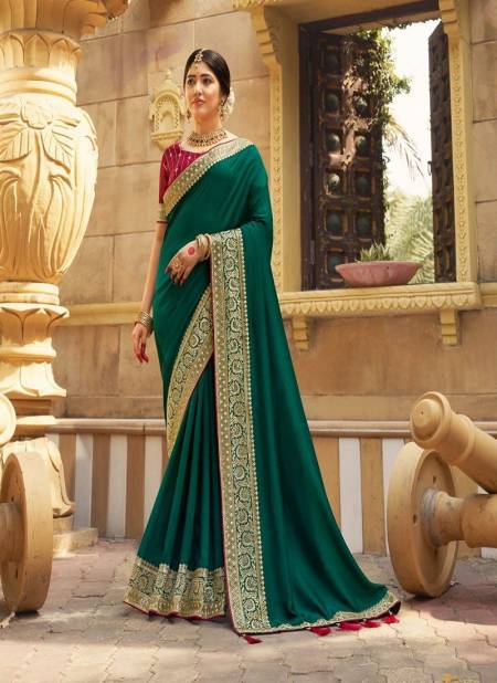 Dark Green Colour Manyta By Suma Designer Wedding Wear Saree Wholesale Market In Surat With Price 1007