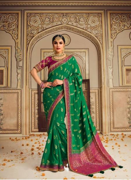 Dark Green Colour Pakhi Vol 1 By Pankh Designer Saree Catalog 3810