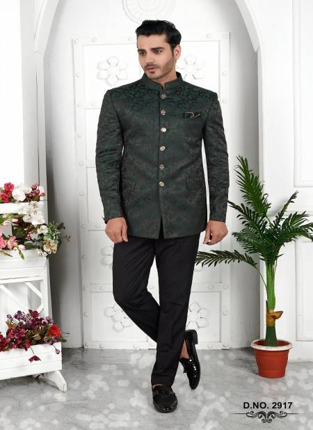 Dark Green Colour Party Wear Mens Desginer Jodhpuri Jacket Wholesale Online 2917