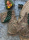 Dark Green Colour Pooja 5 By Ruhi Fashion Faux Georgette Bridal Wedding Blouse Catalog H