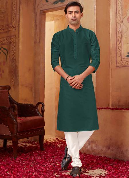 Dark Green Colour Silikana Exclusive Wear Wholesale Kurta Pajama 1540-21