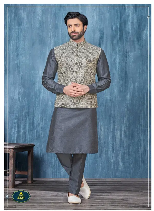 Wedding Wear Mens Modi Jacket Kurta Pajama Wholesale Price In Surat