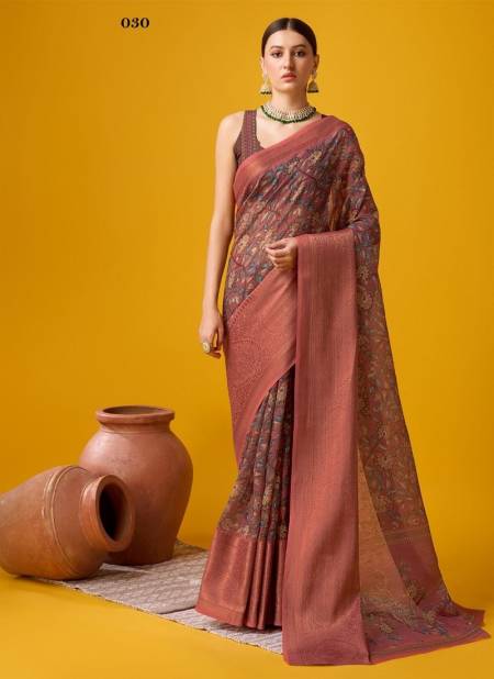 Dark Peach Colour Vantara Vol 5 By Bunawat Printed Designer Pashmina Sarees Orders In India 30
