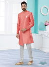 Dark Peach Colour Vol 14 Party Wear Mens Sherwani Wholesale Shop In Surat 5590