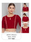 Dark Red Colour Janasya Ladies Blouse Catalog 220