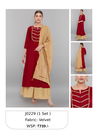 Dark Red Colour Janasya Readymade Suits Catalog 229