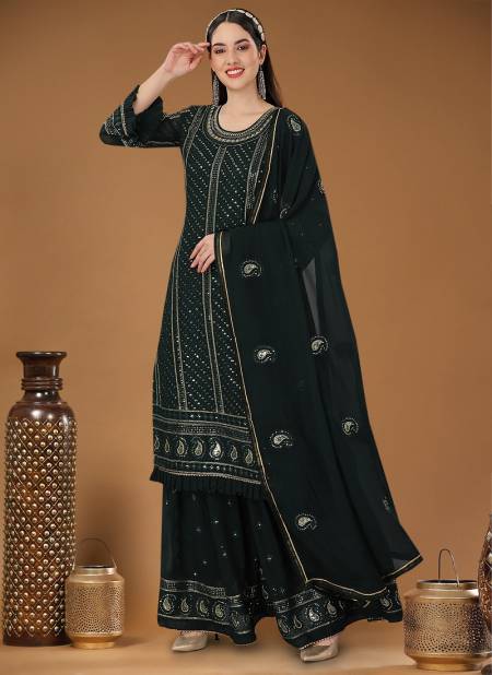 Dark Teal Blue Colour Athvika By Biva 30001 To 30006 Designer Salwar Suits Catalog 30006