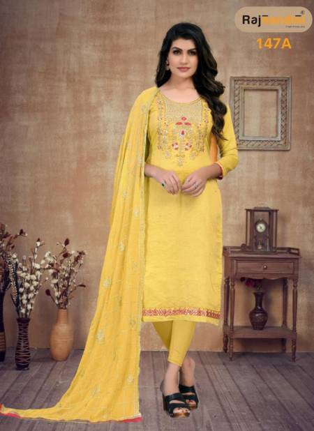 Dark Yellow Rajnandini Designer Wholesale Exclusive Dress Material 147 A.jpg