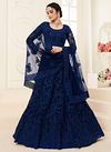 Blue Alizeh Wedding Wear Soft Net Designer Heavy Embroidery Work Party Wear and Bridal Lehenga Choli 1003C