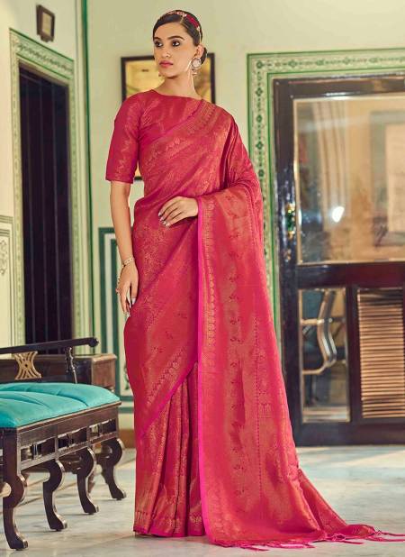 Deep Pink Colour Aleah Pattu Exclusive Wear Wholesale Silk Sarees Catalog 32006