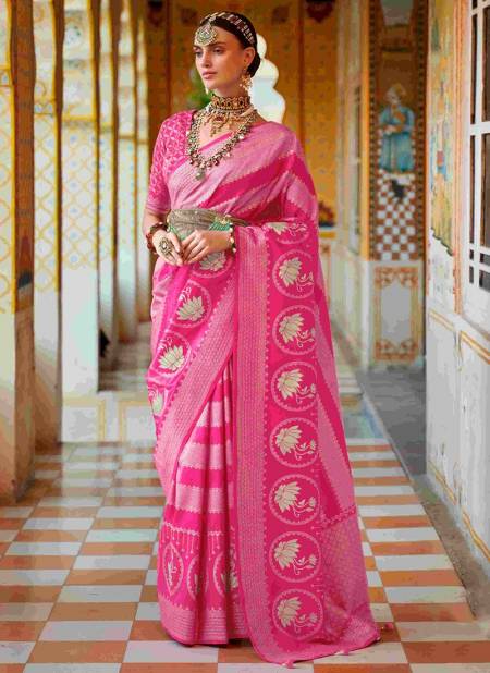 Deep Pink Colour Banarasi Vol 2 Wholesale Designer Printed Saree Catalog R 473 C