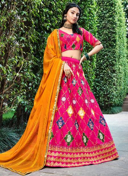 Deep Pink Colour Bridesmaid Vol 26 Ethnic Wear Wholesale Designer Lehenga Choli Catalog 2225