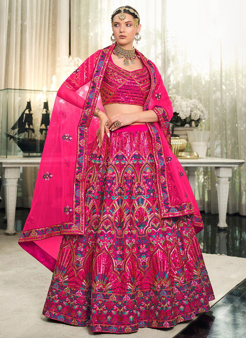 Deep Pink Colour Guldasta Vol 13 Wholesale Bridal Wear Lehenga Choli Catalog 2145