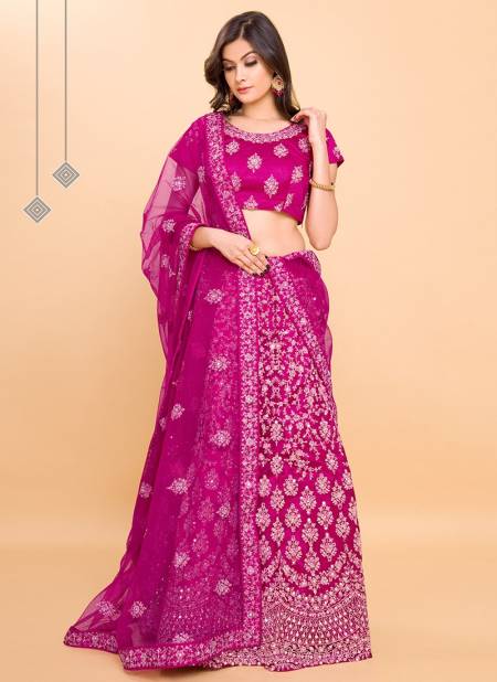 Deep Pink Colour Mehek Wedding Wear Wholesale Designer Lehenga Choli Catalog SRL 8