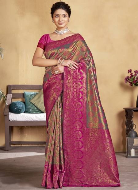 Deep Pink Colour Premium Silk Wholesale Designer Silk Saree Catalog 2768