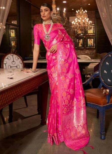 Deep Pink Colour Kristine Silk Ethnic Wear Wholesale Designer Saree Catalog 288005