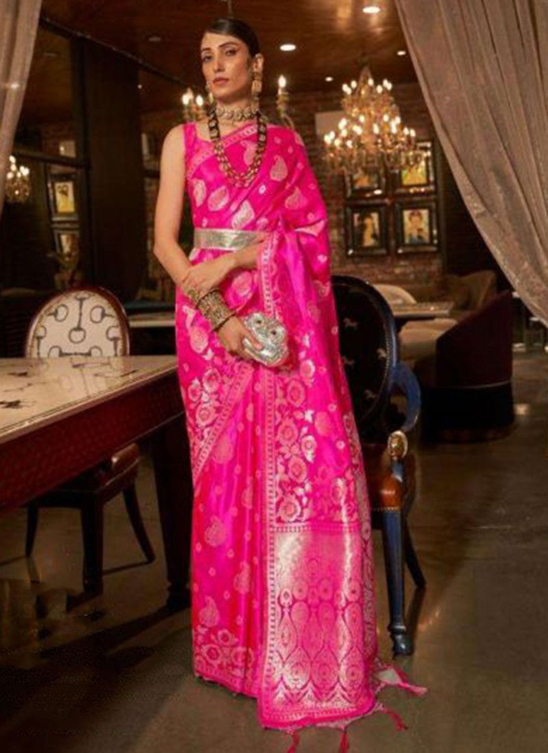 Deep Pink Kristine Silk Ethnic Wear Wholesale Designer Saree Catalog 288003