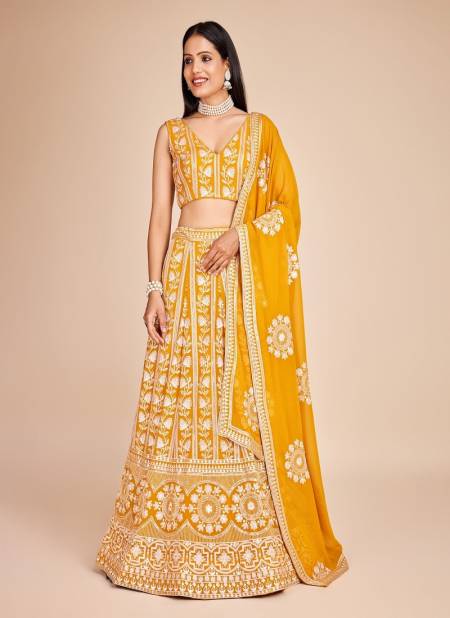 Designer Fox Georgette Function Lehenga Choli Suppliers In India DZ 2228 Light Orange