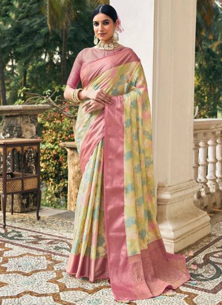 Dusty Green And Pink Colour Rangrez Ethnic Wear Wholesale Silk Sarees Catalog 5803