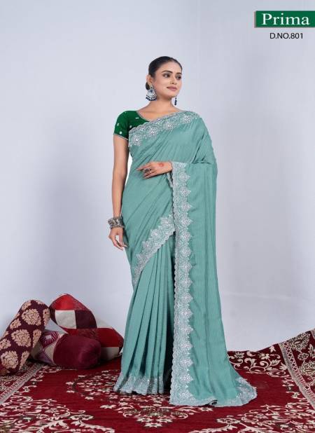 Dusty Green Colour Prima 801 TO 804 Rangoli Weaving Party Wear Saree Wholesale In Surat 801