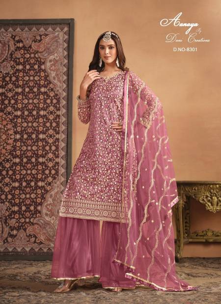 Dusty Pink Colour Aanaya Vol 183 By Twisha Designer Wear Sharara Suit Wholesale Shop In Surat 8301