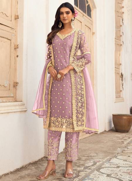 Dusty Pink Colour Khwaab FK Fashion Festive Wear Wholesale Designer Salwar Suits Catalog 1013 F