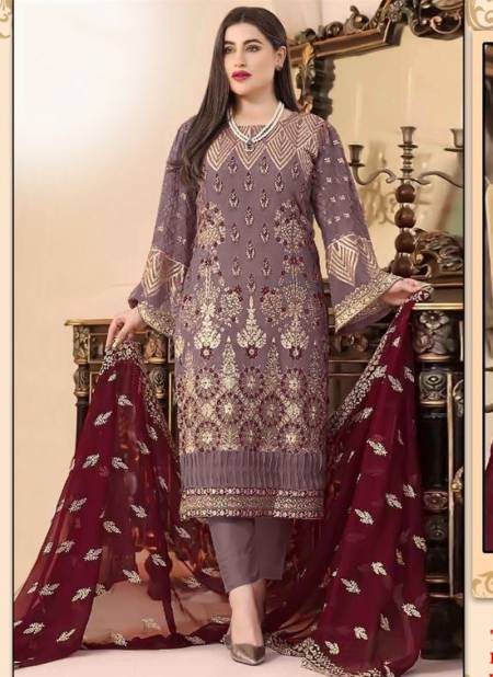 Dusty Purple Dinsaa Suit Designer Wholesale Pakistani Salwar Suit  167 A