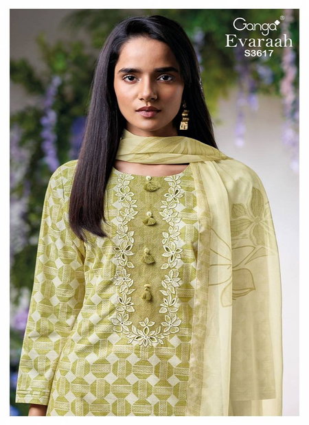 Evaraah By Ganga Cotton Printed Embroidered Salwar Kameez Best Wholesale Shop In Surat