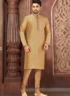 Festive Wear Full Printex Work Art Silk Biscuit Color Kurta Payjama  Collection AC DUP Printex 03