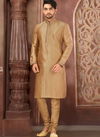 Festive Wear Full Printex Work Art Silk Chikoo Color Kurta Payjama  Collection AC DUP Printex 02